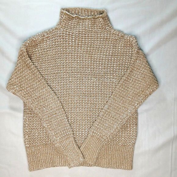 American Eagle AE Mock Neck Knit Sweater Chunky Wool Blend Long Slve Womens XS - Picture 2 of 6